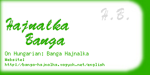 hajnalka banga business card